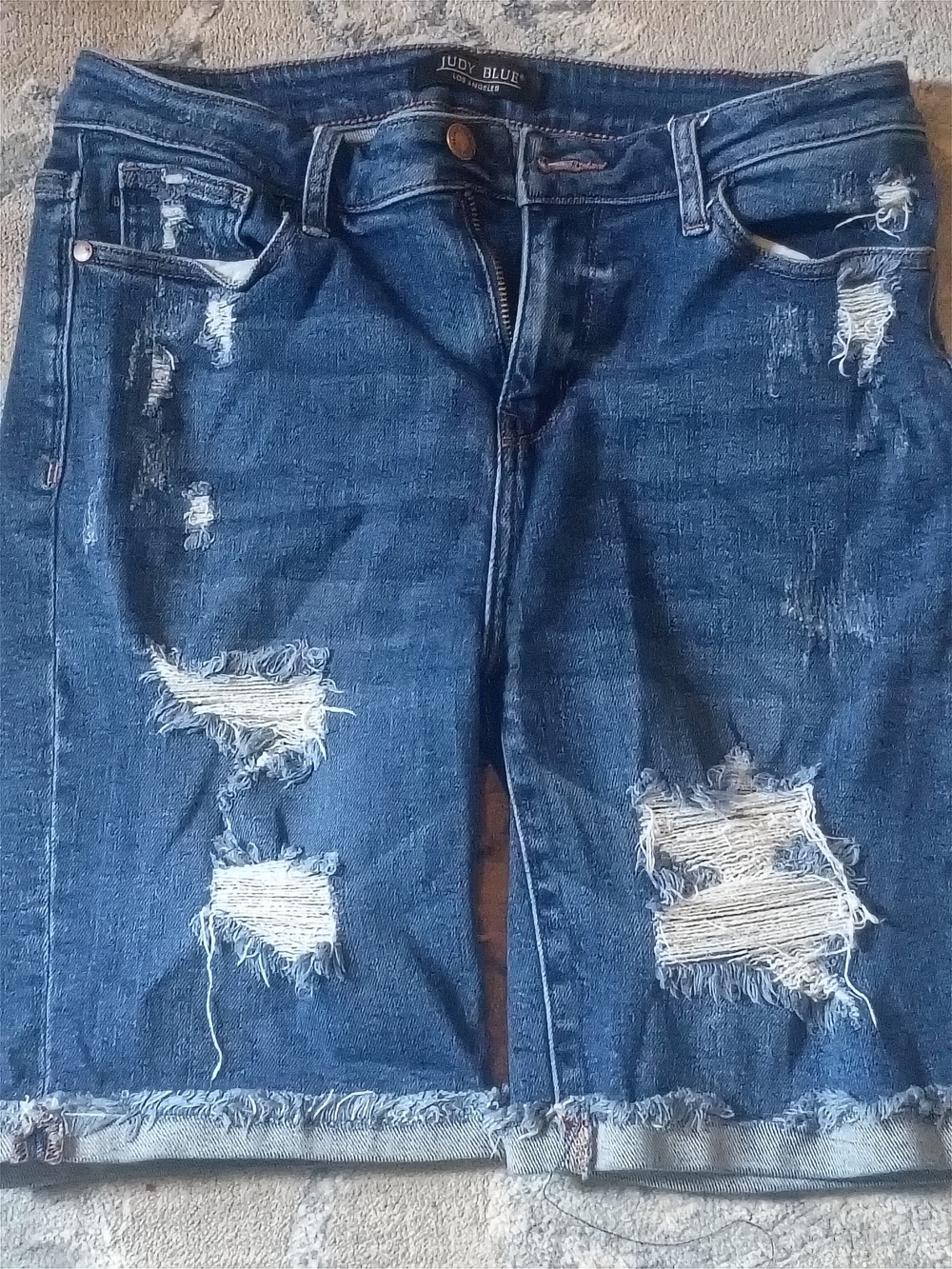 Judy Blue Distressed women's Dark Blue Denim Jeans